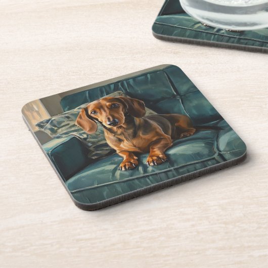 Dachshund Getränkeuntersetzer (Linke Seite)