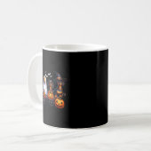 Dachshund Glücklicher Halloweiner Lustiger Hallowe Kaffeetasse (Vorderseite Links)