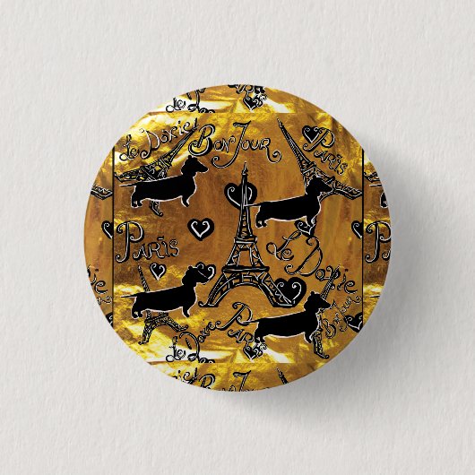 Dachshund Gold Button (Vorderseite)