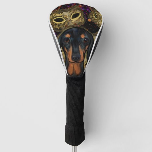 Dachshund golf headcover (Vorderseite)