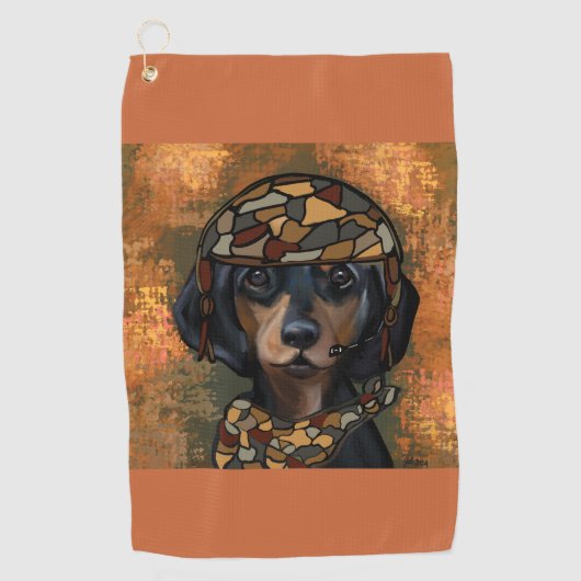 DACHSHUND GOLFHANDTUCH (Vorderseite)