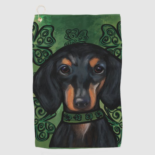 DACHSHUND GOLFHANDTUCH (Vorderseite)