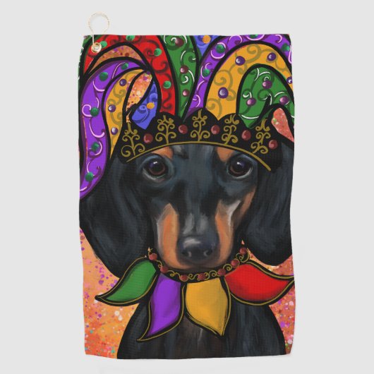 DACHSHUND GOLFHANDTUCH (Vorderseite)