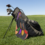 DACHSHUND GOLFHANDTUCH (Gras)