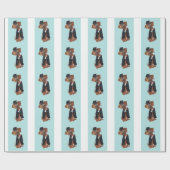 Dachshund Graduate Geschenkpapier (Flach)