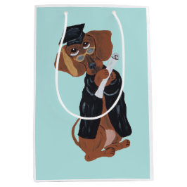 Dachshund Graduate Mittlere Geschenktüte