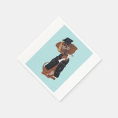 Dachshund Graduate Serviette (Ecke)