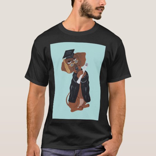 Dachshund Graduate T-Shirt (Vorderseite)