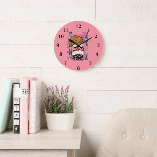 Dachshund große wanduhr (Lesesaal)