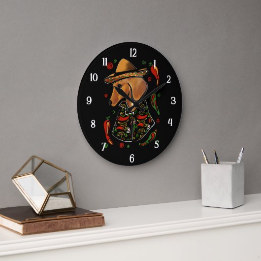 Dachshund große wanduhr (Büro)