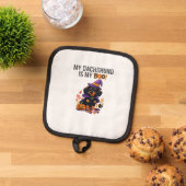 Dachshund Halloween Costume My Dachshund is My Bo Topflappen (Oben Unten)