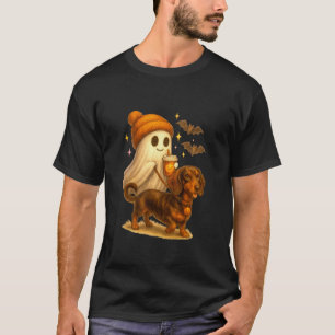 Dachshund Halloween Geist gehender Dachshund Hund T-Shirt