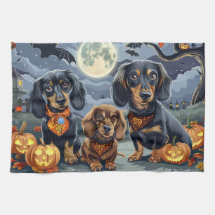 Dachshund Halloween Gruselig Geschirrtuch