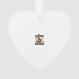 Dachshund Halloween Hexen Besen fährt Shotgun-Shir Ornament