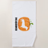 Dachshund Halloween Hund Strandtuch (Vorderseite)