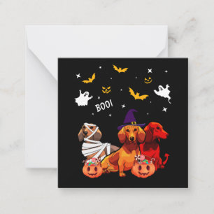 Dachshund Halloween Hundeliebhaber Mitteilungskarte