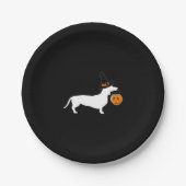 (Dachshund Halloween) Pappteller (Vorderseite)