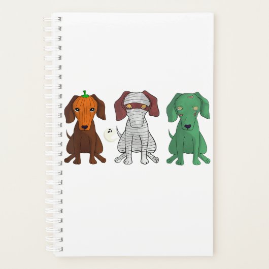 Dachshund Halloween Planer (Vorderseite)