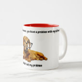 Dachshund Haltung Lustige Kaffeetasse (VorderseiteRechts)