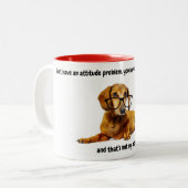 Dachshund Haltung Lustige Kaffeetasse (Vorderseite Links)