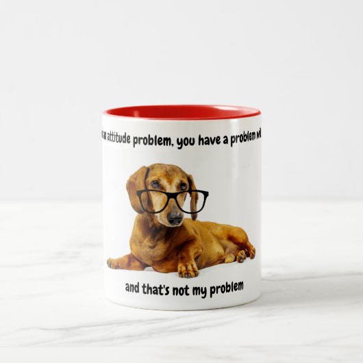 Dachshund Haltung Lustige Kaffeetasse (Mittel)