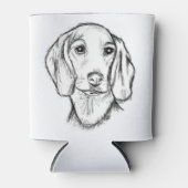 dachshund hand drawn sketch black white puppy dog dosenkühler (Vorderseite)