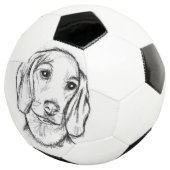 dachshund hand drawn sketch black white puppy dog  fußball (Dreiviertel)