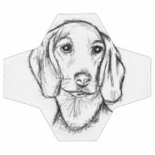 dachshund hand drawn sketch black white puppy dog  fußball (Flach)