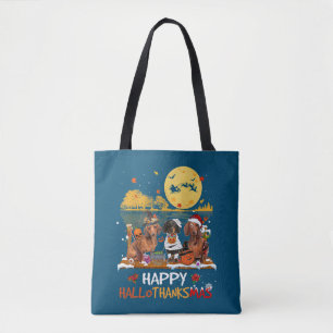 Dachshund Happy Hallothanksmas Halloween Thanksgiv Tasche