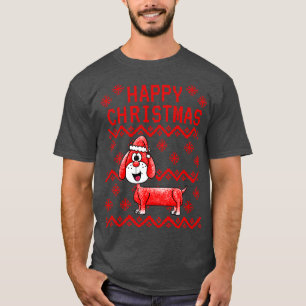 Dachshund Hässlicher Weihnachts-Hundefreund T-Shirt