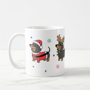Dachshund Haustier Hund Weihnachten Kaffeetasse