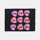 Dachshund Hearts Candy Valentines Weiner Dog Pet L Fleecedecke (Vorderseite (Horizontal))