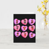 Dachshund Hearts Candy Valentines Weiner Dog Pet L Karte (Gelbe Blume)