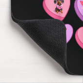 Dachshund Hearts Candy Valentines Weiner Dog Pet L Mousepad (Ecke)