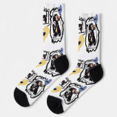 Dachshund hearts  socken (Linkes Detail)