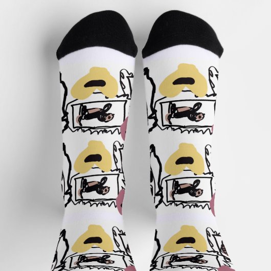 Dachshund hearts socken (Oben)