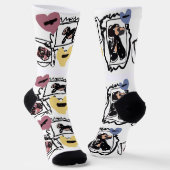 Dachshund-Herzen Socken (Gewinkelt)