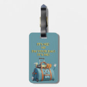 Dachshund Hiker Personalized  + Hi it' Me bag Gepäckanhänger (Rückseite vertikal)