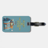 Dachshund Hiker Personalized + Hi it' Me bag Gepäckanhänger (Rückseite horizontal)