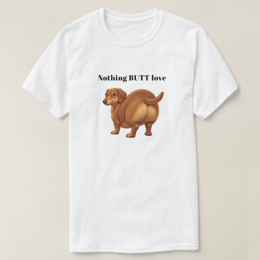 Dachshund Hintern T-Shirt (Design vorne)