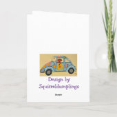 Dachshund Hippie Geburtstag Karte (Rückseite)