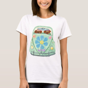 Dachshund-Hippies in ihrem Blumenliebesauto T-Shirt