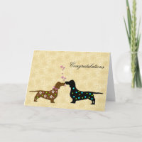 Dachshund Hochzeitsglückwünsche