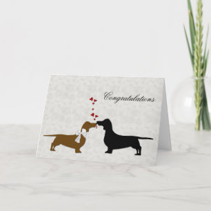 Dachshund-Hochzeitsglückwünsche Karte