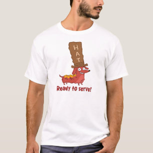 Dachshund Hot Dog Wortspiel T-Shirt