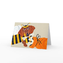 Dachshund Hummel mit Hundefutter