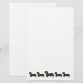 Dachshund-Hund-Design Briefpapier (Vorne/Hinten)