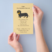 Dachshund-Hund-Design Hundepflege- Flyer (Handgriff)