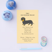 Dachshund-Hund-Design Hundepflege- Flyer (Einzeln)