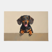 Dachshund Hund Fußmatte Kunst (Vorderseite)